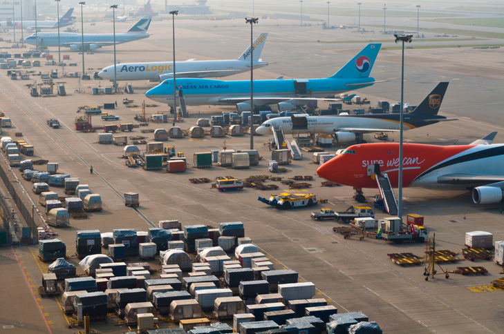 香港機場(chǎng)（HKG）2016年4月貨運量同比升1.2%