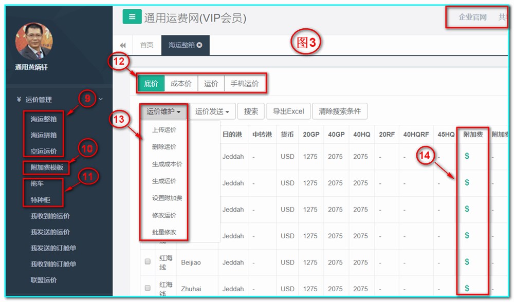 通用運費網(wǎng)運價(jià)維護